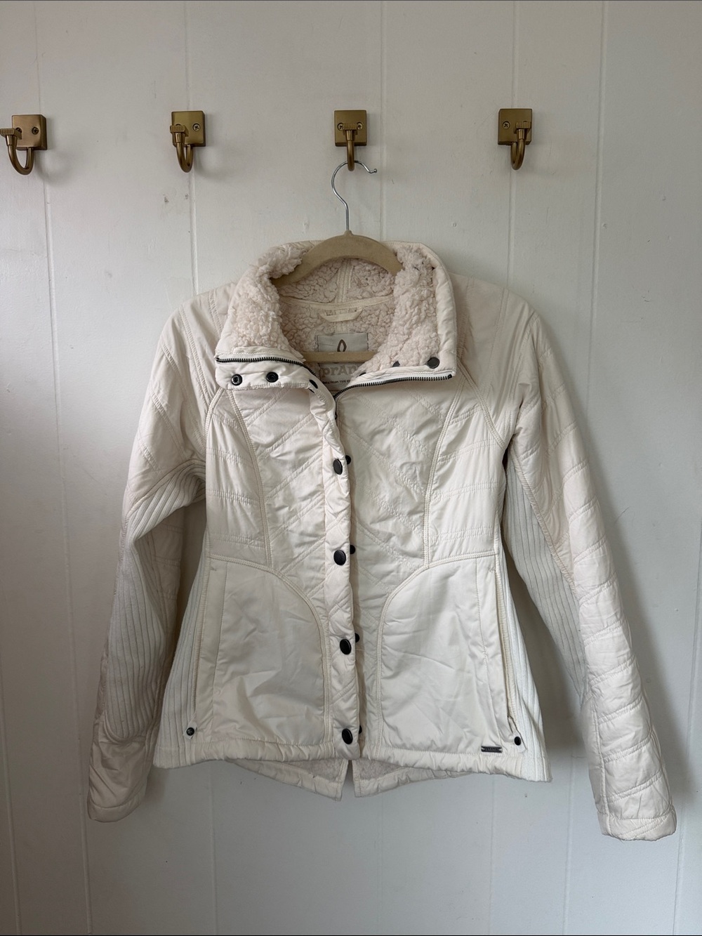 Prana Women's Beige Quilted Puffer Jacket